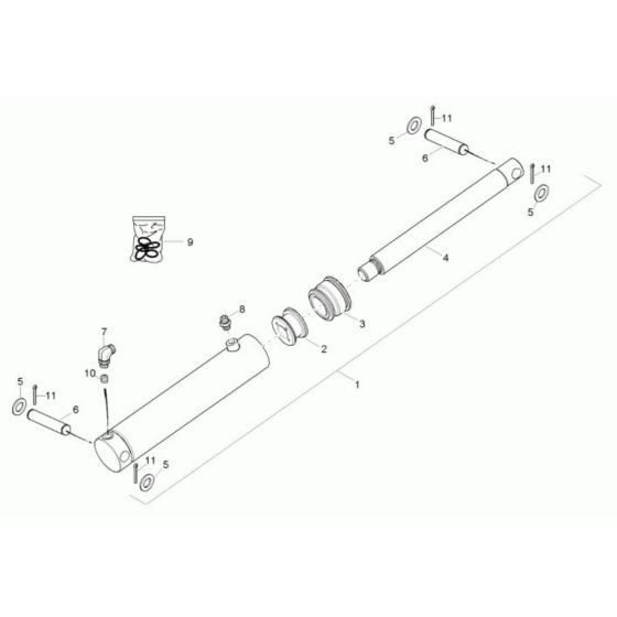 Tilt Ram Assembly for Wacker TD15 Track Dumper