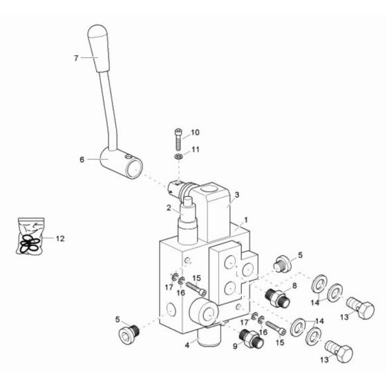 Control Valve Assembly for Wacker TD15-3S Track Dumper