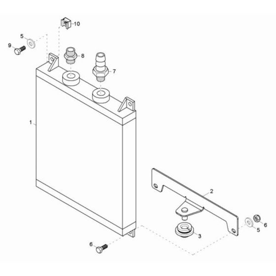 Oil Cooler Assembly for Wacker TD15-3S Track Dumper