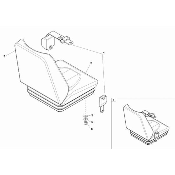 Seat Assembly for Wacker TD15-3S Track Dumper