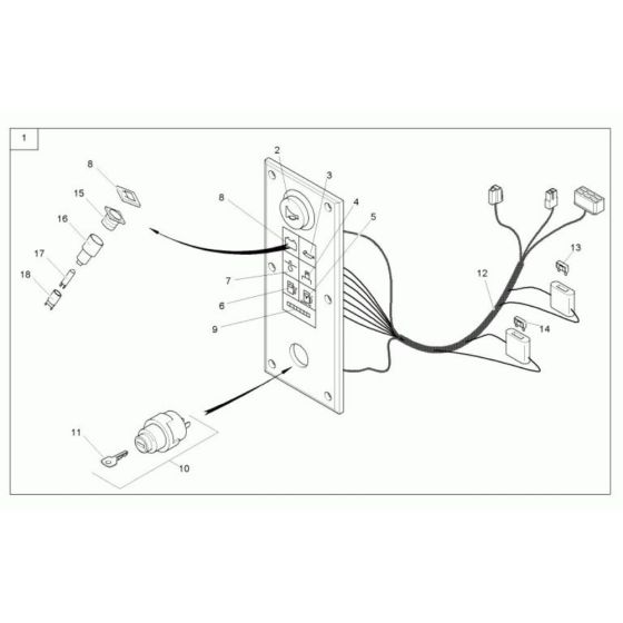 Instrument Panel Assembly for Wacker TD15 Track Dumper