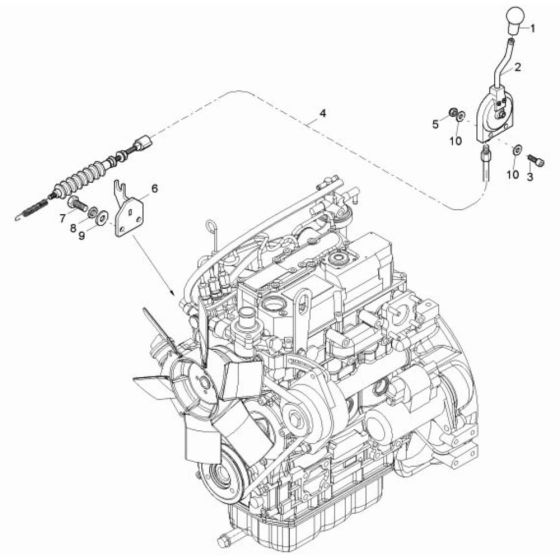 Speed Actuator Assembly for Wacker TD18 Track Dumper