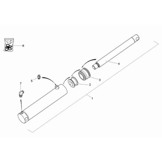 Tilt Ram Assembly for Wacker TD18 Track Dumper