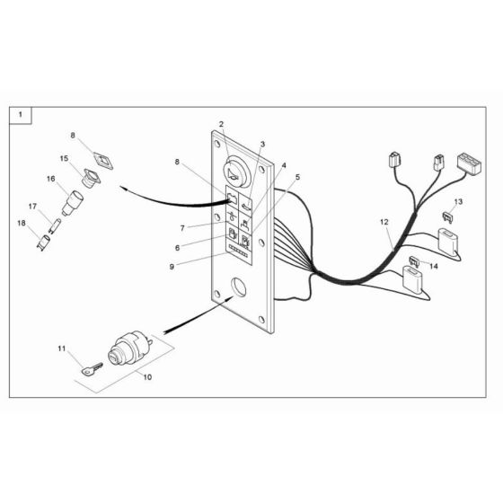 Instrument Panel Assembly for Wacker TD18 Track Dumper