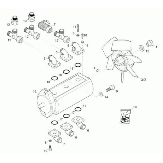 Gear Pump Assembly for Wacker TD9 Track Dumper