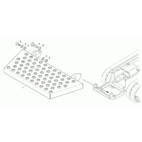 Step Plate Assembly -1 for Wacker TD9 Track Dumper