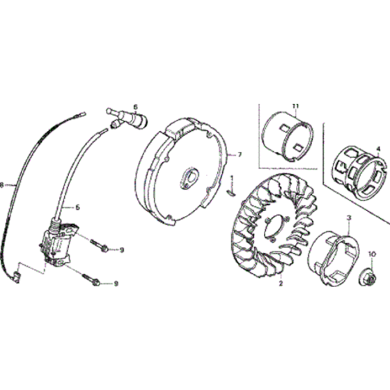 Flywheel Assembly for Honda WB20XT Water Pump