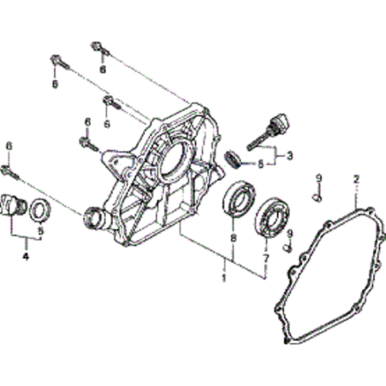 Crankcase Cover Assembly for Honda WB20XT Water Pump