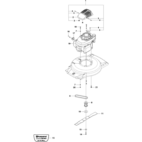 Engine Assembly for Husqvarna WB48 SE Consumer Lawn Mower