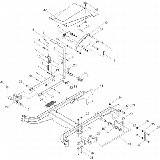 Frame Assembly for Husqvarna WH5219EFQ Commercial Lawn Mower