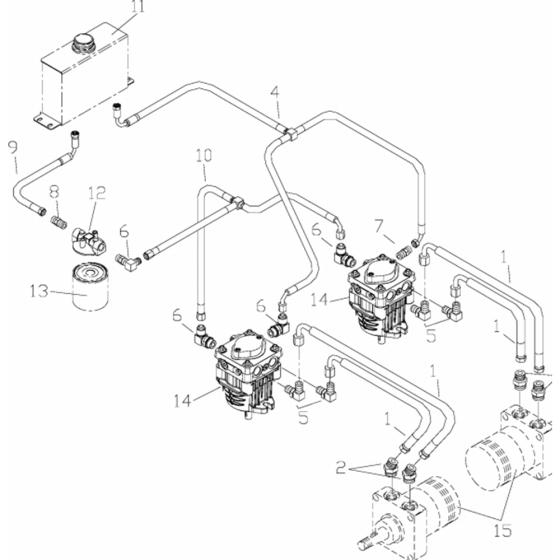 Hydraulic Pump Motor Assembly for Husqvarna WHF5218ETS Commercial Lawn Mower