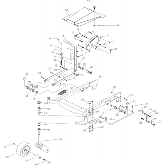 Frame Assembly for Husqvarna WHF5218ETS Commercial Lawn Mower