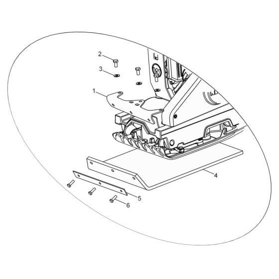 Protective Pad Assembly for Wacker WP1235A Plate Compactor