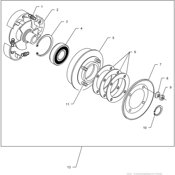 Clutch Assy for Wacker WP1540A 5000008061 (Honda) Rev.100 Plate Compactor