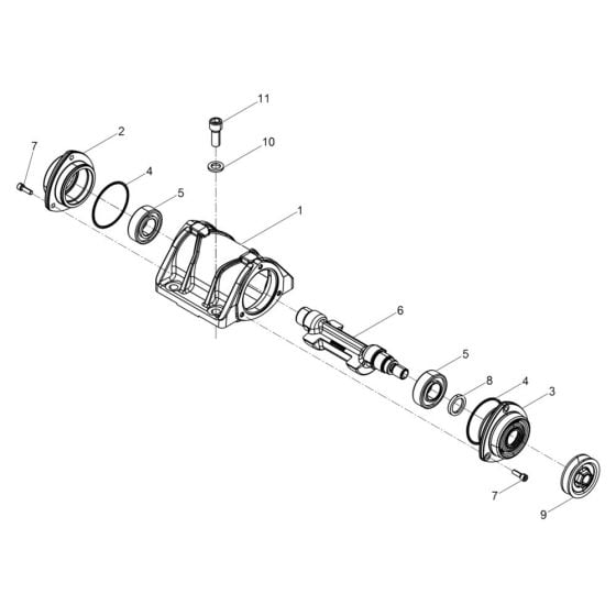 Exciter Assembly for Wacker WP1550Aw Plate Compactor