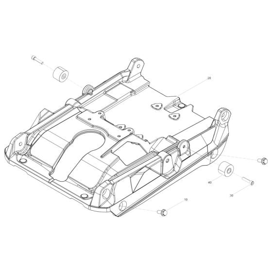 Baseplate Assembly for Wacker WP1550e Plate Compactor