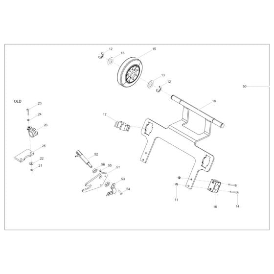 Trolley Assembly for Wacker WP1550e Plate Compactor