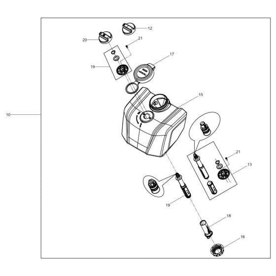 Water Tank Assembly for Wacker WP1550we Plate Compactor