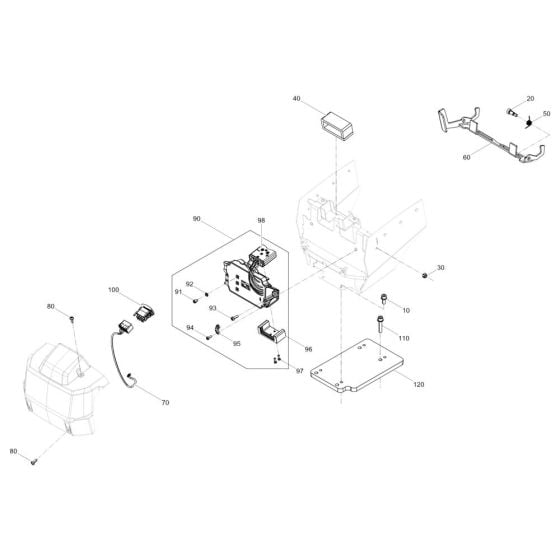 Battery Holder Assembly for Wacker WP1550we Plate Compactor