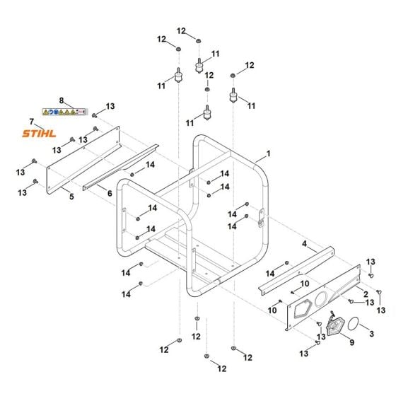 Frame for Stihl WP 300 Water Pump