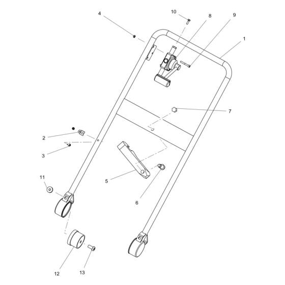 Handle Assembly for Wacker WPU1550A Plate Compactor