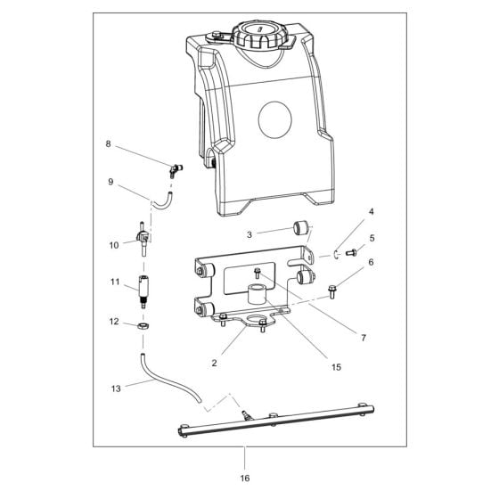 Sprinkler System Assembly for Wacker WPU1550AW  Plate Compactor