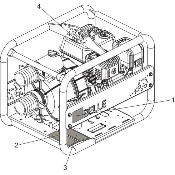 Decal for Belle WPX 3/30 Semi-Trash Water Pump