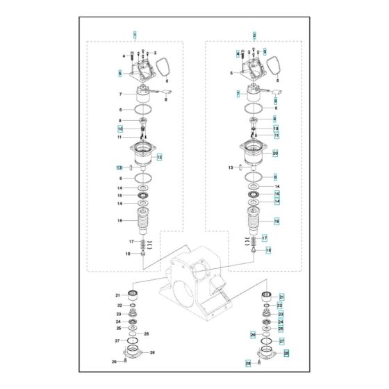 Motor Assembly for Husqvarna WS 440 HF Wall Saw