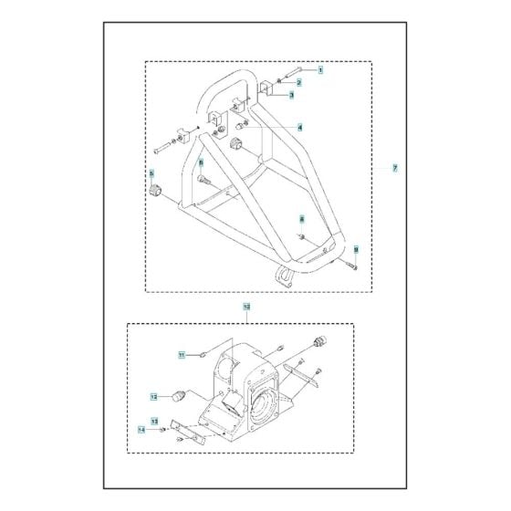 Housing Assembly for Husqvarna WS 440 HF Wall Saw