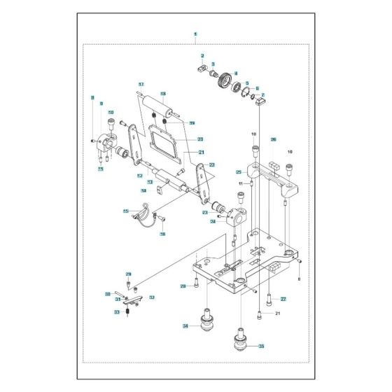 Carriage Assembly for Husqvarna WS 440 HF Wall Saw