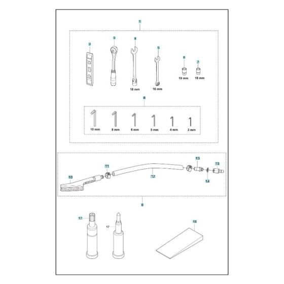 Accessories -1 for Husqvarna WS 440 HF Wall Saw