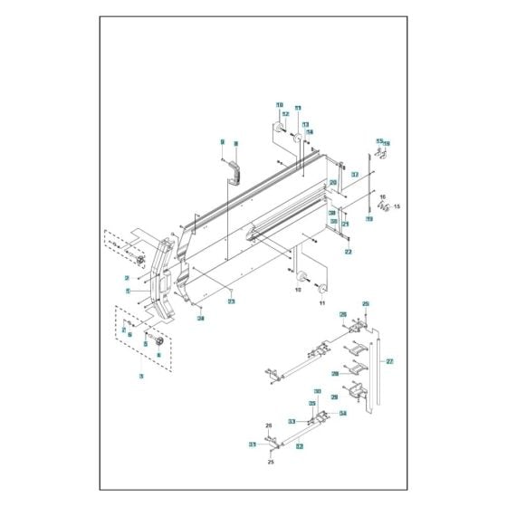 Blade Guard Centre Assembly for Husqvarna WS 440 HF Wall Saw