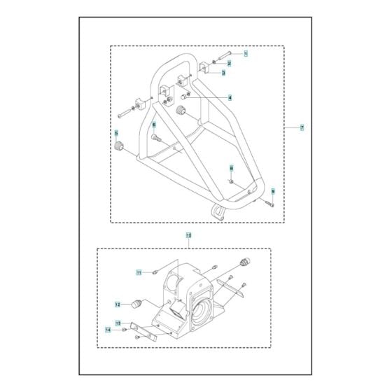 Housing Assembly for Husqvarna WS 482 HF Wall Saw