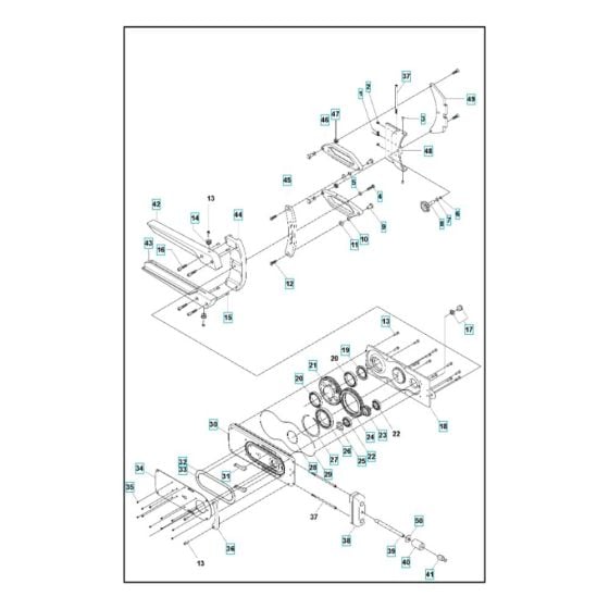 Housing Assembly for Husqvarna WSC 40 Wall Saw