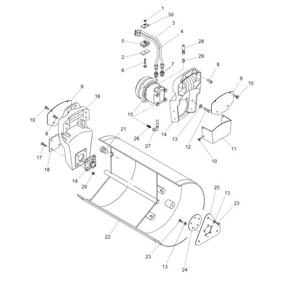 Rear Drum Assembly for Wacker RD11 Roller