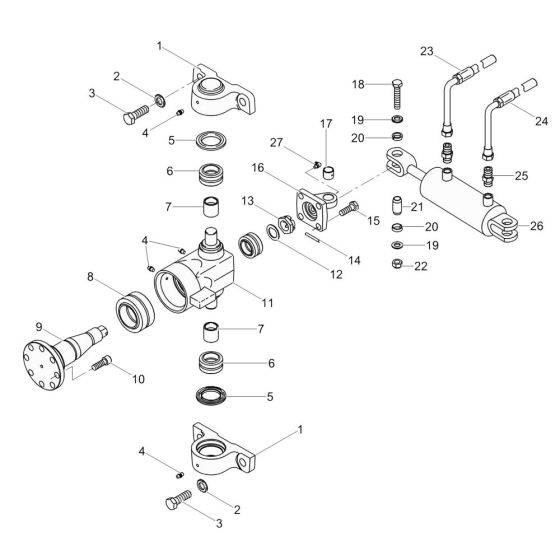 Articulated Joint Assembly for Wacker RD11 Roller