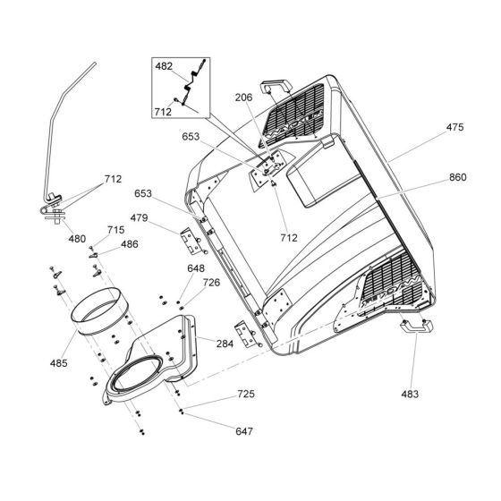 Hood Assembly for Wacker RD12 Roller