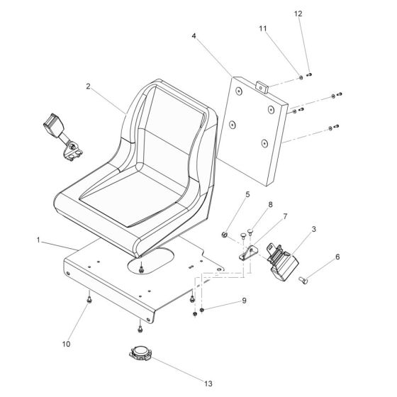 Seat Assembly for Wacker RD12 Roller