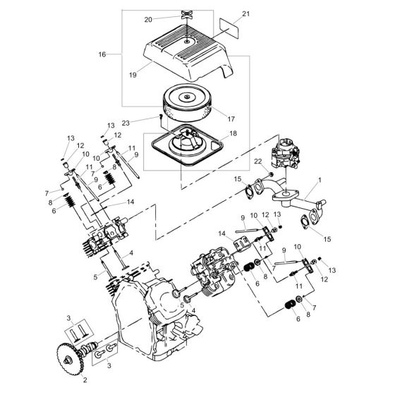 Air Cleaner Assembly for Wacker RD12 Roller