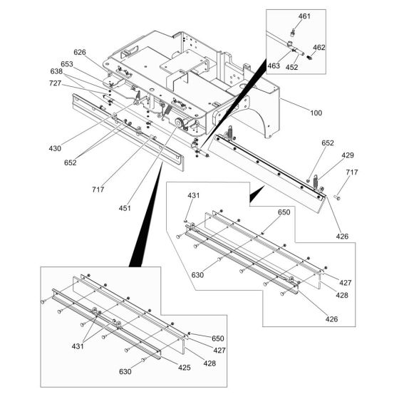 Front Scraper Assembly for Wacker RD12 Roller