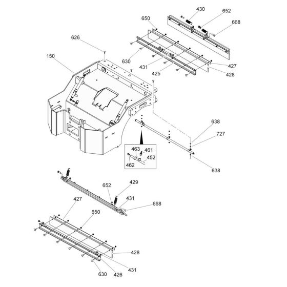 Rear Scraper Assembly for Wacker RD12 Roller