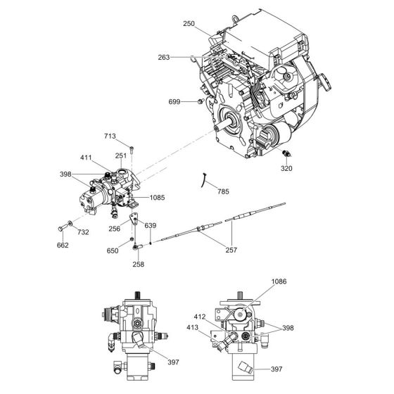 Hydraulic Pump Assembly for Wacker RD12 Roller