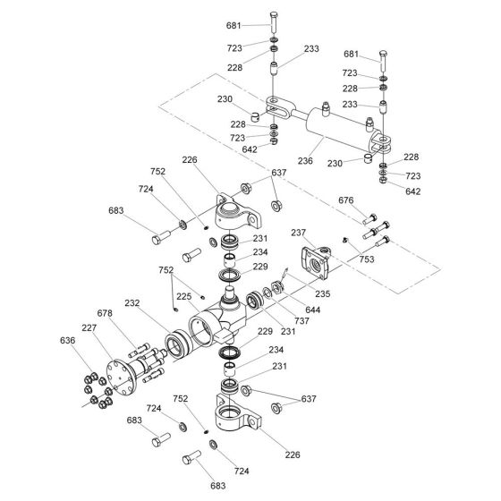 Articulated Joint Assembly for Wacker RD12 Roller