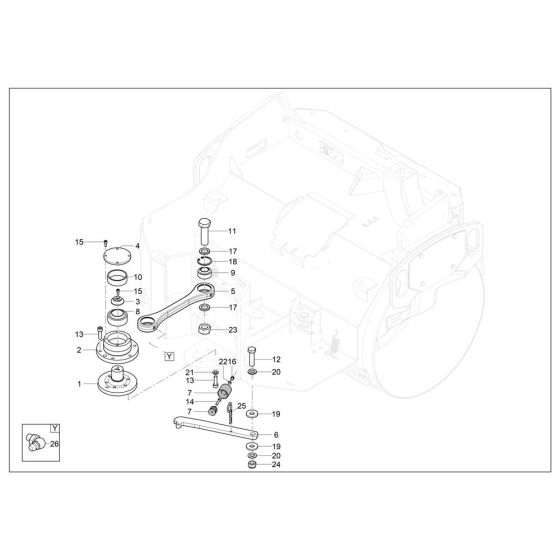 Articulated Joint Assembly for Wacker RD14 Roller