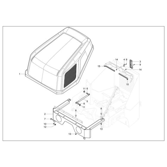 Hood Assembly for Wacker RD14 Roller