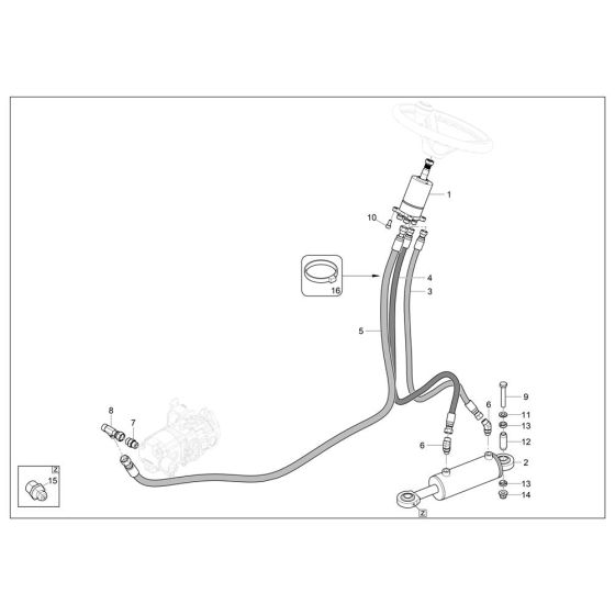 Steering Assembly for Wacker RD14 Roller