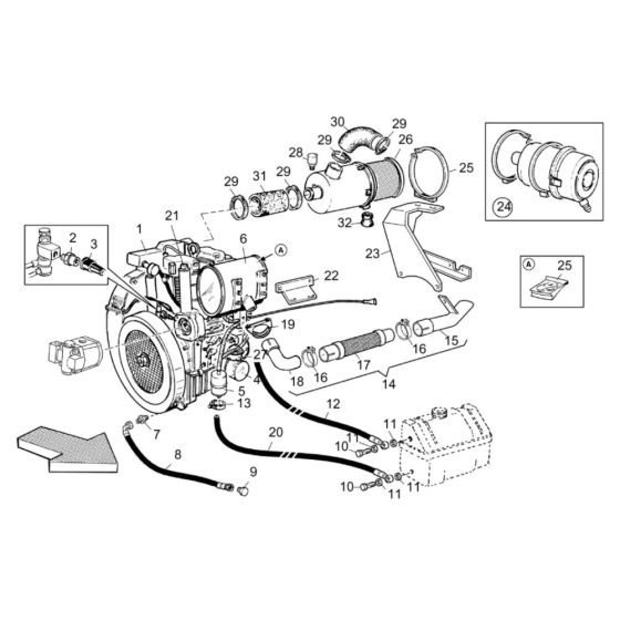 Engine Assembly for Wacker RD15 Roller