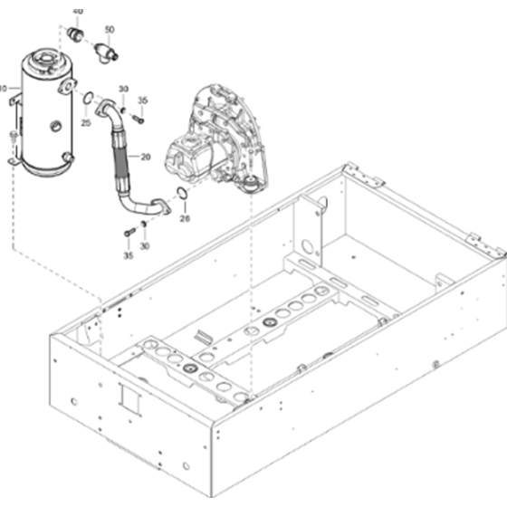 Vessel High Pressure Assembly for Atlas Copco XAHS 38 Kd Compressors (from s/n APP439651 onwards)