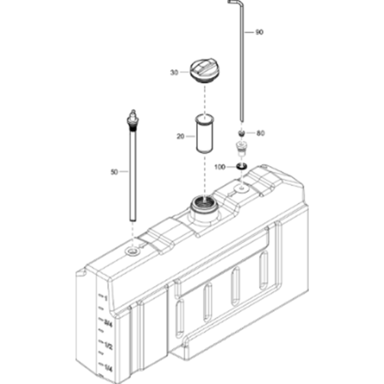 Fuel Tank Assembly for Atlas Copco XAHS 38 Kd Compressors (from s/n APP439651 onwards)