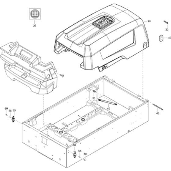 Bodywork Assembly for Atlas Copco XAHS 38 Kd Compressors (from s/n APP439651 onwards)